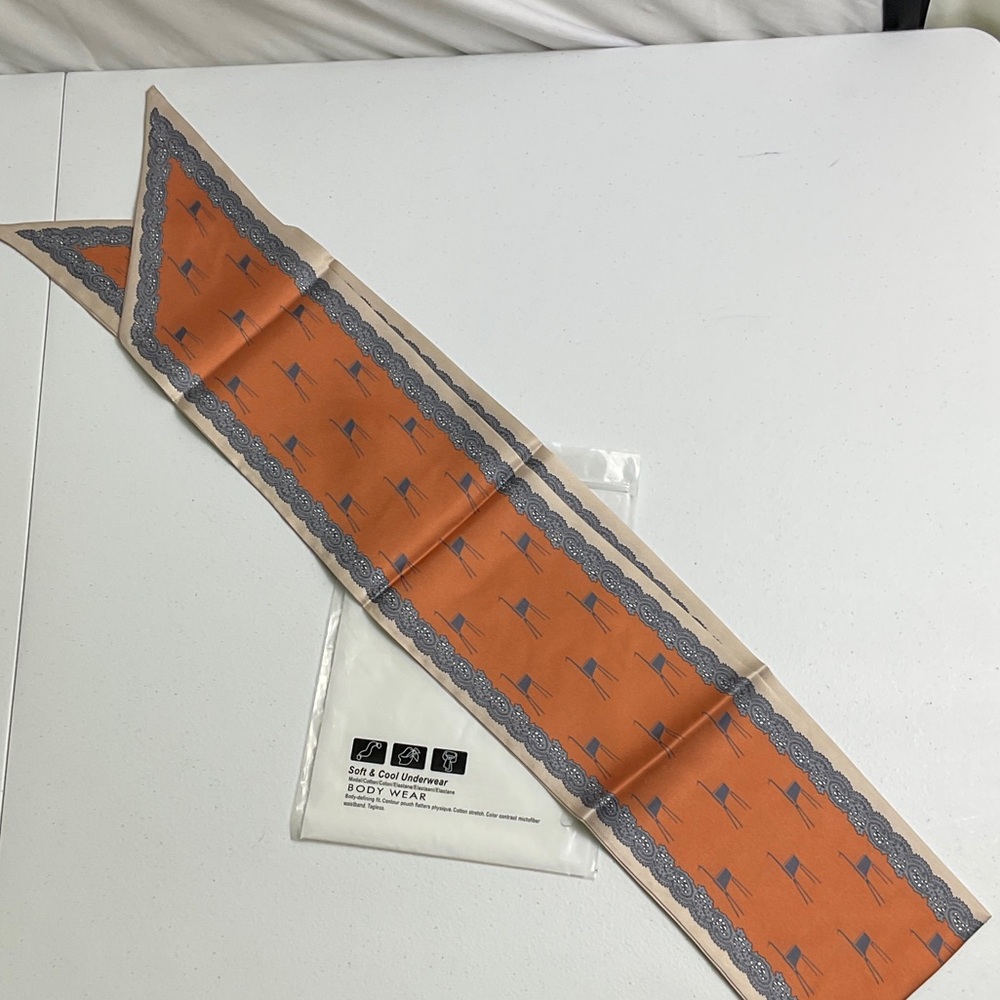 Chic Orange and Gray Scarf
